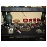 Living Room:  Vase, Glasses, Ash Tray, etc.