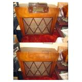 Living Room:  Vintage Radio Silvertone Console (Not Working-Needs Cord)