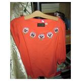 Back Bed Room: Bob Mackie Orange Blouse/Shirt