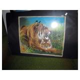Living Room:  Tigers on silk