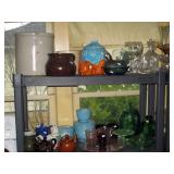 Kitchen: 2 Gal Red Wing Crock, Cookie Jar, Glass Stuff