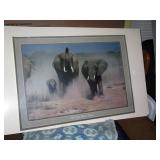 Living Room: Elephants Poster