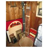 Back Bed Room Closet: Picture Frames, Artist Paper Pads, Bed Frame, Flooring Boards