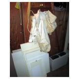 Back Bed Room Closet: Artist Canvas Pads, Navy Carry Bags