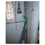 Back Bed Room Closet: Brooms & Mops