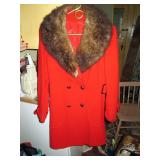Back Bed Room:  Red Wool Coat