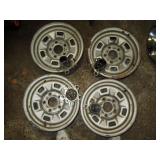 Basement: 4 Rally Rims  Chevrolet (Owner had a Chevelle)