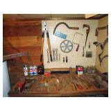 Basement:  Tools, Level, Saw, Clipper, files, Chems