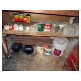 Basement: Nails, Paint, Garden Chems, 2 Electric motors (not working)