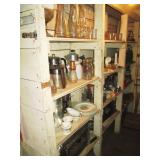 Basement Pantry:  Vases, Coffee Pots, Small Oven