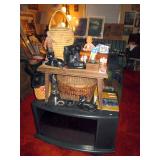 Living Room:  Indian Basket, Other Baskets, Binoculars, WW2 Small Periscope, 