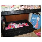 Upstairs 2nd Center Bedroom Left: Barbie Carrying Case, Clothes