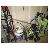 Garage: Ryobi Power Washer, Weed Burner