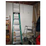 Large Storage Room:  Step Ladder, Aluminum Ladder 