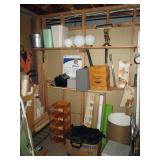 Large Storage Room: Waste Baskets, Wood File trays, Light Globes, Tote Bags