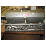 Tool Room: Craftsman Tool Box w/1/2 Drive Sockets and Ratchet, etc