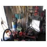 Garage: Garden Tools, Vintage Lawn Mowers, Shop Vacs, 