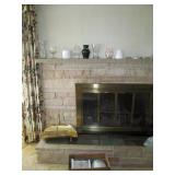 Living Room: Vases, Brass Wood Holder