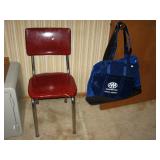 2nd Bed Room: Red Vinyl Chair, Bags
