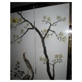 Chinese Room Divider Screen from Hong Kong Teak wood w/Stone Inlaid