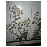 Chinese Room Divider Screen from Hong Kong Teak wood w/Stone Inlaid