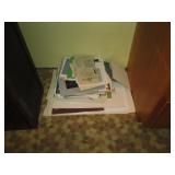 Miscellaneous paper and lesson sheets for color pencil drawing.