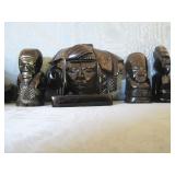 Rainbow Obsidian carvings set