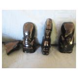 Rainbow Obsidian carvings set