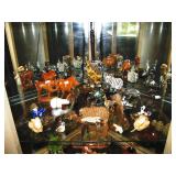 Carved animals--Clay animals--Polar Bear w/Jade Backpack--Candle