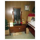Vintage Dresser, Brush Trees, Christmas Cards