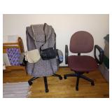 Bed Room Left: 2 Purses, 2 Office Chairs