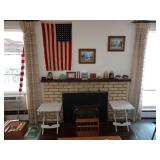 Living Room White Folding Tables, 