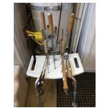 Garage: Barbecue Tools, Shower Stool