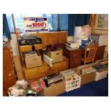 Up Center Bedroom: Elvis Presley Albums, (A ton), Bed Room furniture