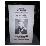 Living Room:  Poster Wayne Cody w/autograph, Autographs of Jack Sikma and Jim Zorn