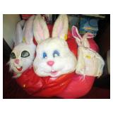 Down 1st Bedroom Right: 3 Rabbit Heads Costumes