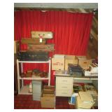 Downstairs Center Room: Suit Cases, Desk, Stuff