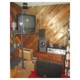 Downstairs Center Room: TV, Stereo, Speakers