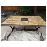 Back Yard:  Great Tile Patio Table w/6 Chairs, 2 are Swivel  Chairs