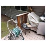 Back Yard: Garden Hose, Small Table,  