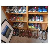 1st Bedroom Right: Running Shoes-IGS, Hoka, DNA, Brook gts 14, New Balance, Hiking-Rockport, Vasque