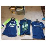 1st Bedroom Right: Seahawks, shirts, Jackets,  Mariners Sweatshirt w/Hood