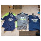 1st Bedroom Right: Seahawks, shirts, Jackets,  Mariners Sweatshirt w/Hood