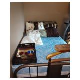 2nd Bedroom Right: Full Size Bed w/Vintage Frame-, Pillows, Bed Cover, Belts & Other Stuff 2nd Bedroom Right: Full Size Bed w/Vintage Frame-, Pillows, Bed Cover, Belts & Other Stuff