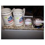 Dining Room:  Mugs-Chicago  White Soxs-Base Balls Signed by  Edgar Martinez & Jamie Moyer