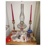 Dining Room:  Oil Lamp, Candles, Etc.