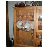 China plates Crystal glass   Mid-Century Display