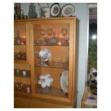 China plates Crystal glass   Mid-Century Display