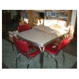 Chrome table & chairs
