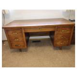 Office Room Right:  Beautiful Indiana Desk Company Vintage Desk.  All wood--well made.  